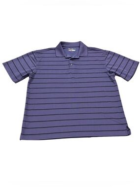 Grand Slam Performance Purple Striped Polo Shirt